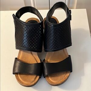 Sofft Women’s Black Chunky Heel Sandals